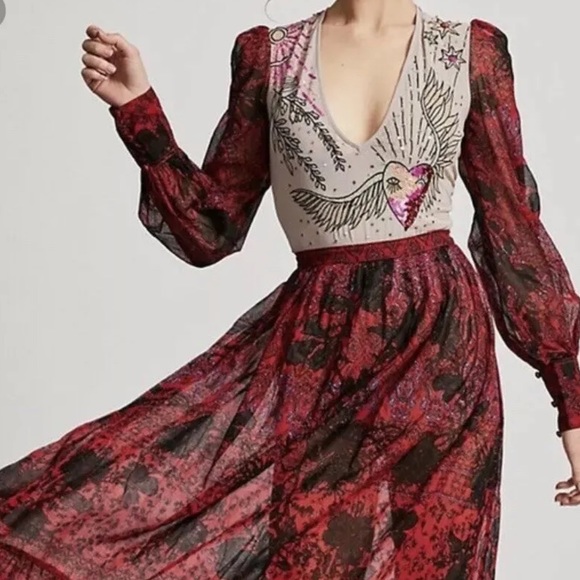 RARE | Free People Bali THROUGH THE FLOWERS Set Embellished Sequin - Picture 4 of 10